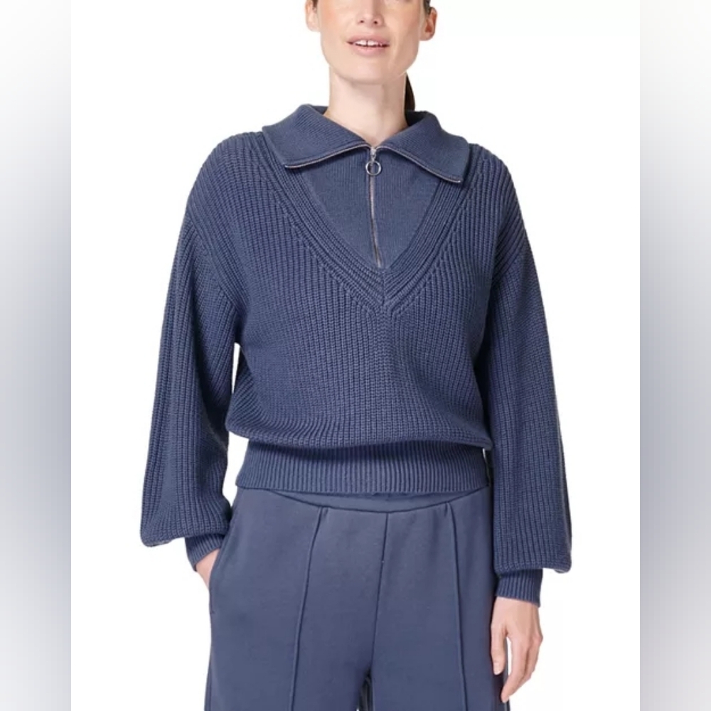 Sweaty Betty Modern Collared Half Zip Sweater Size 4